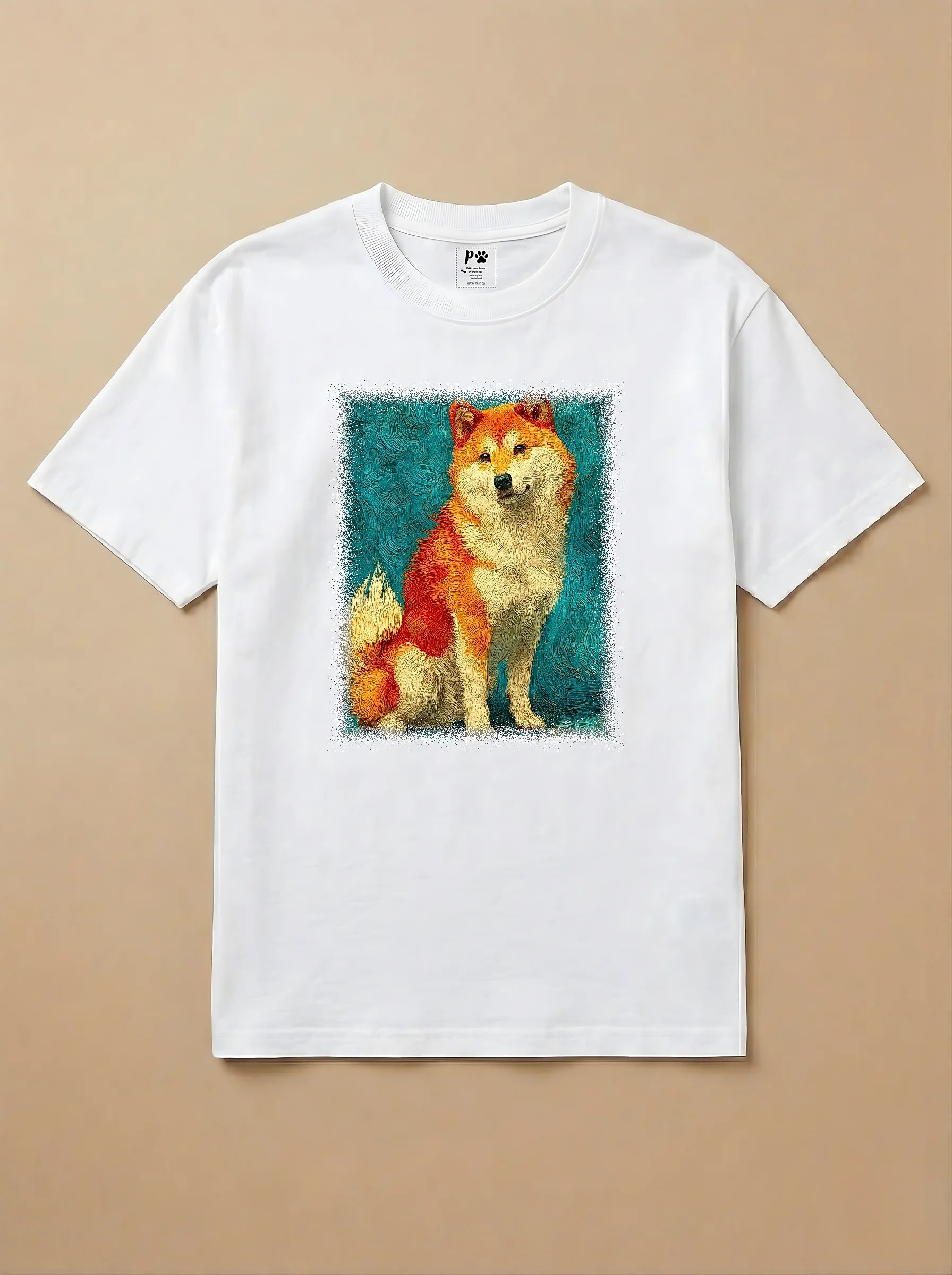 Camisa Pet Impressionismo - Shiba Inu