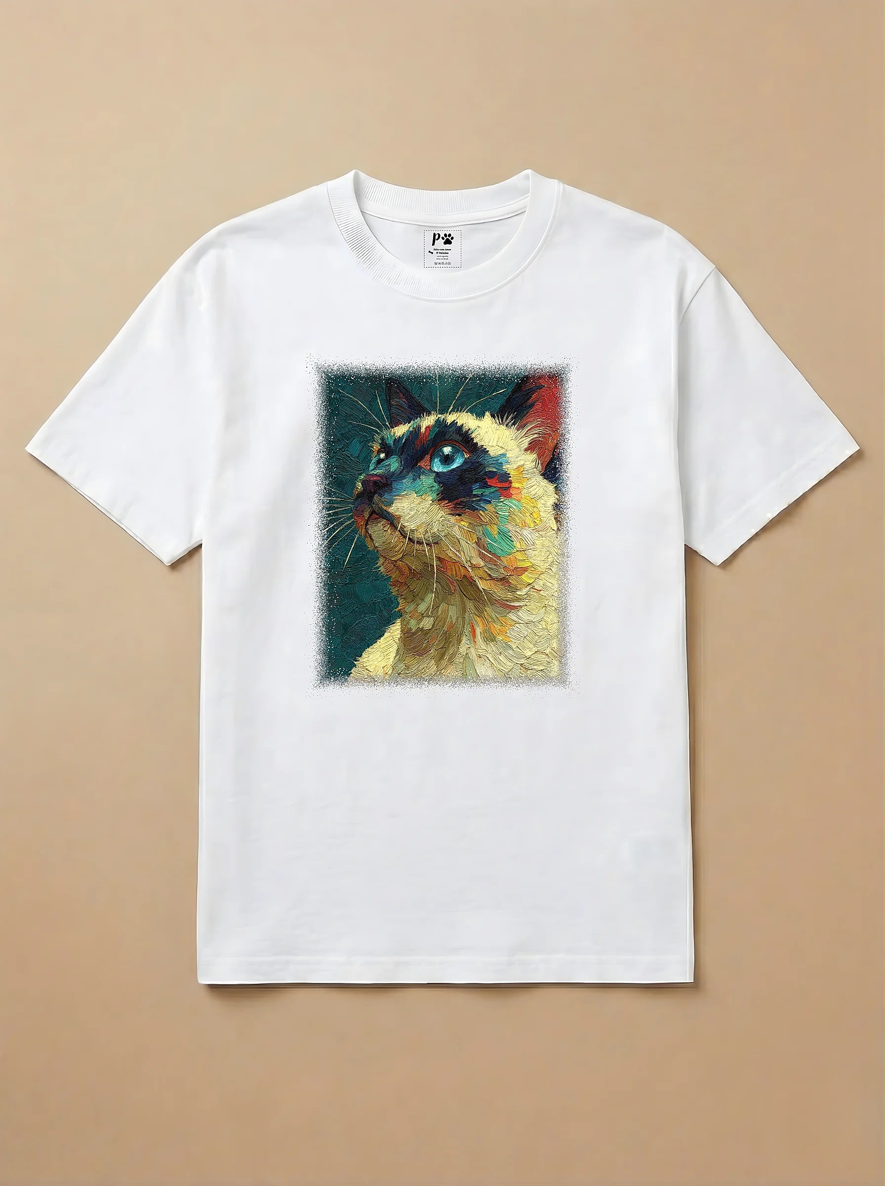 Camisa Pet Impressionismo - Siamês