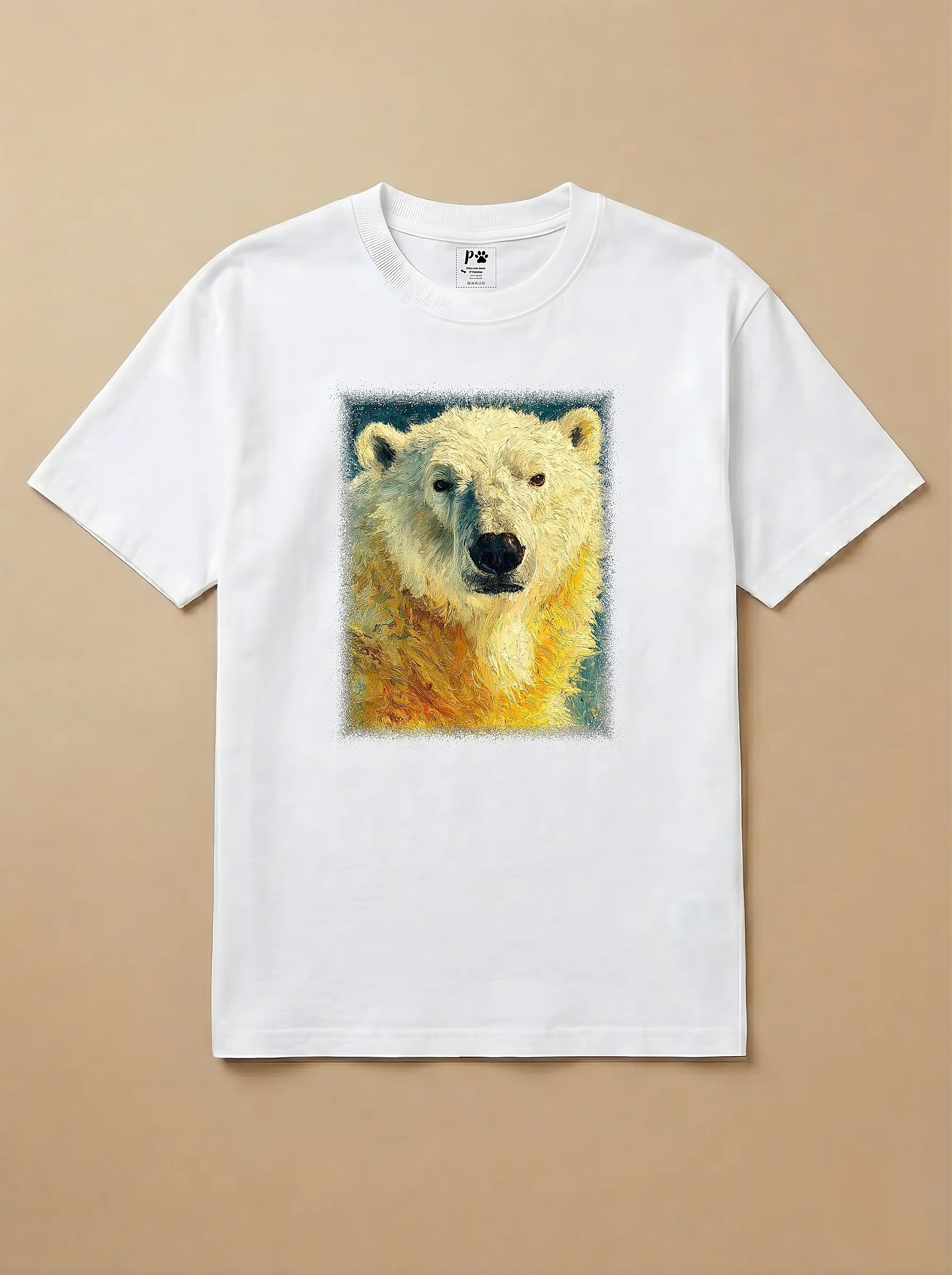 Camisa Pet Impressionismo - Urso Polar