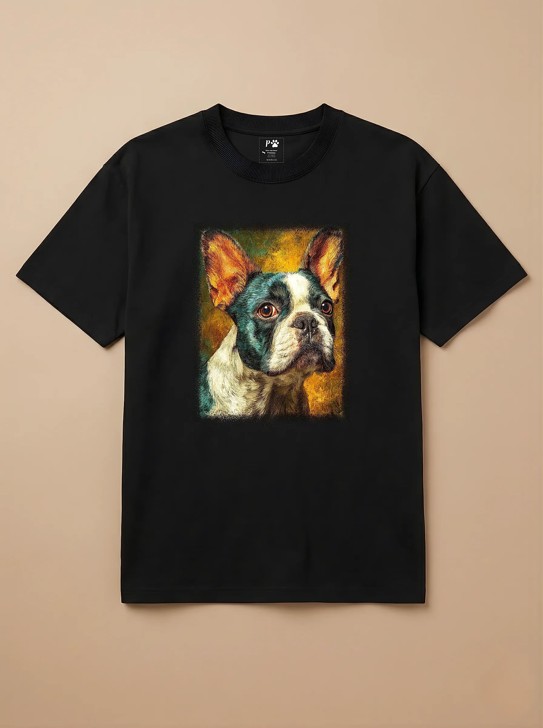Camisa Pet Impressionismo - Bulldog Francês