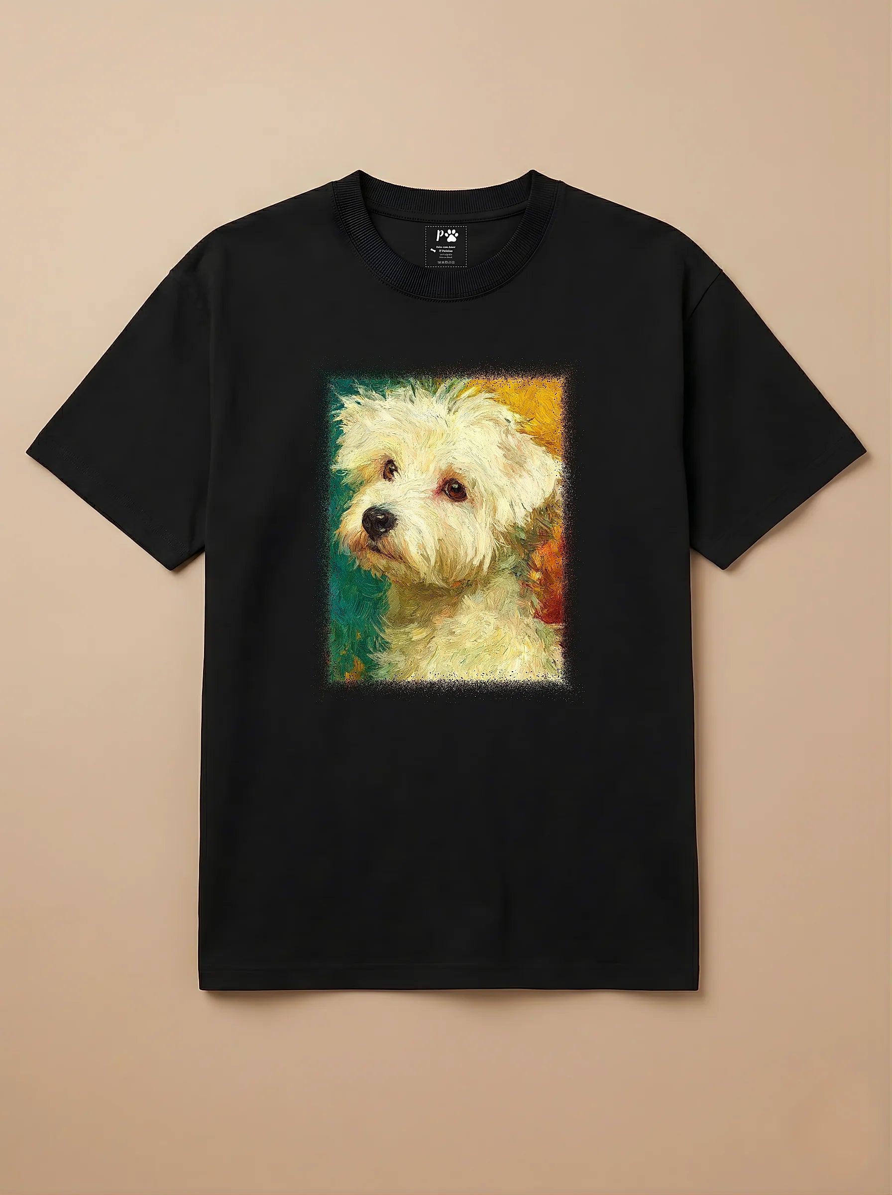 Camisa Pet Impressionismo - Maltês