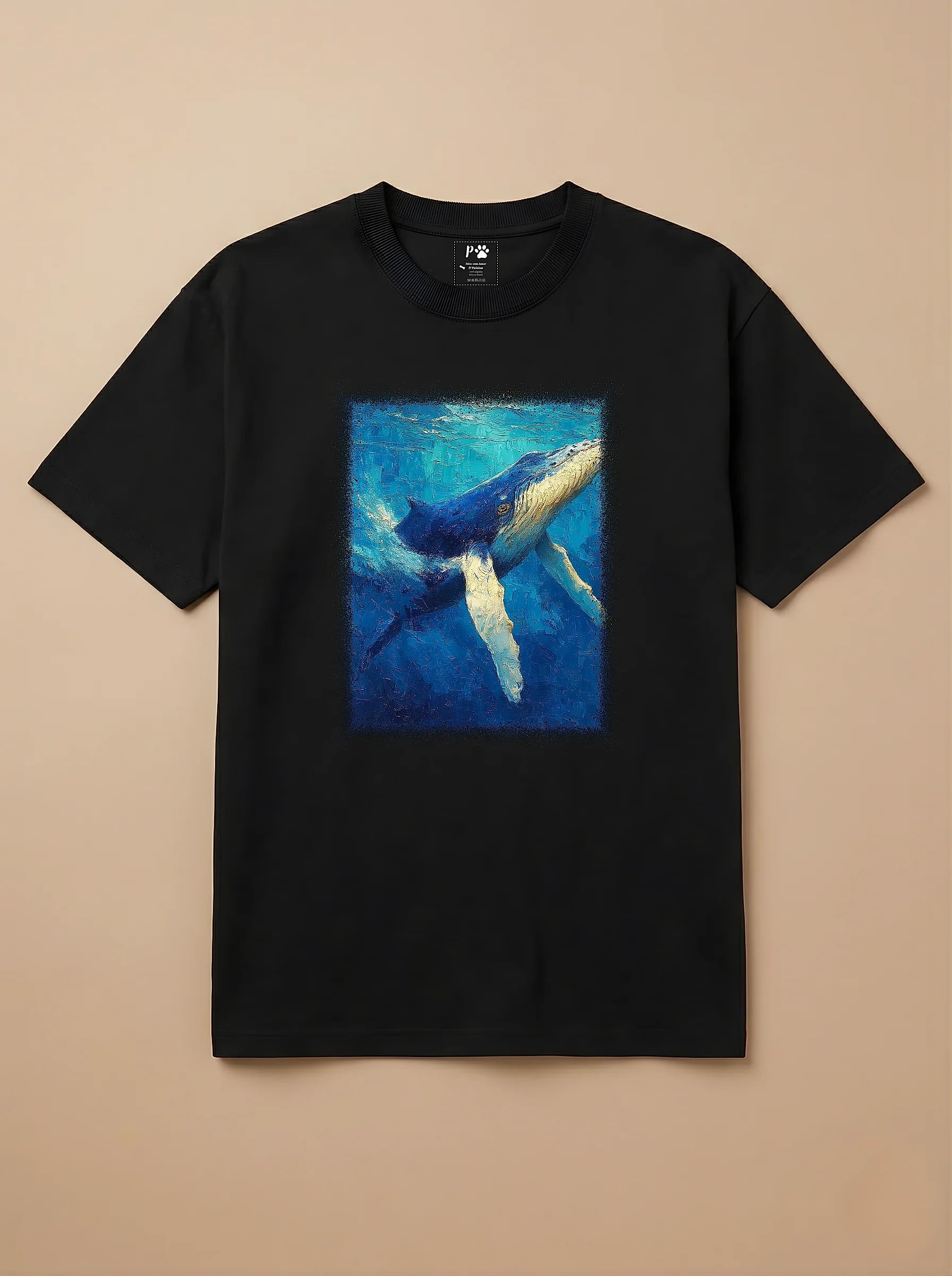 Camisa Pet Impressionismo - Baleia