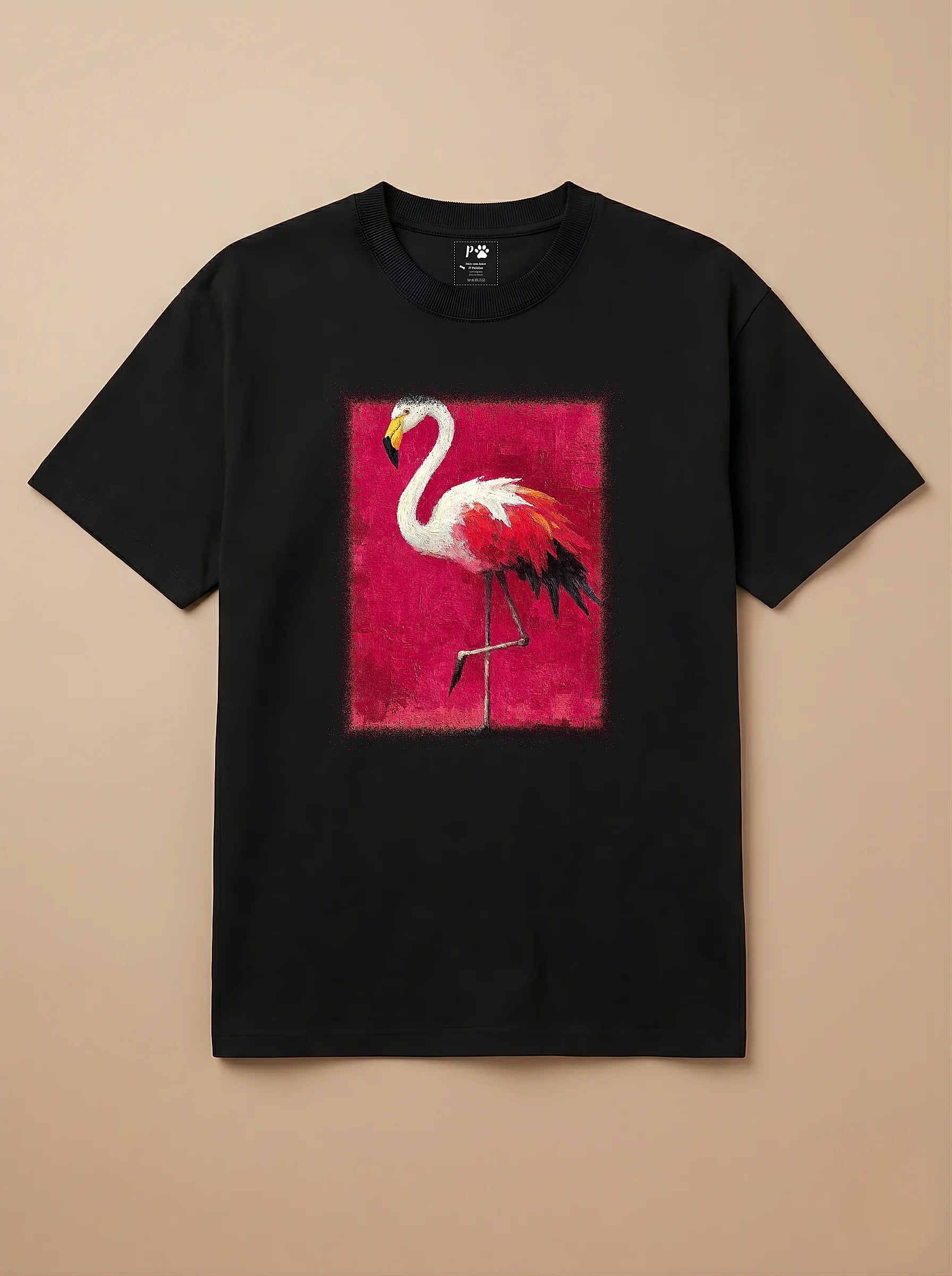 Camisa Pet Impressionismo - Flamingo