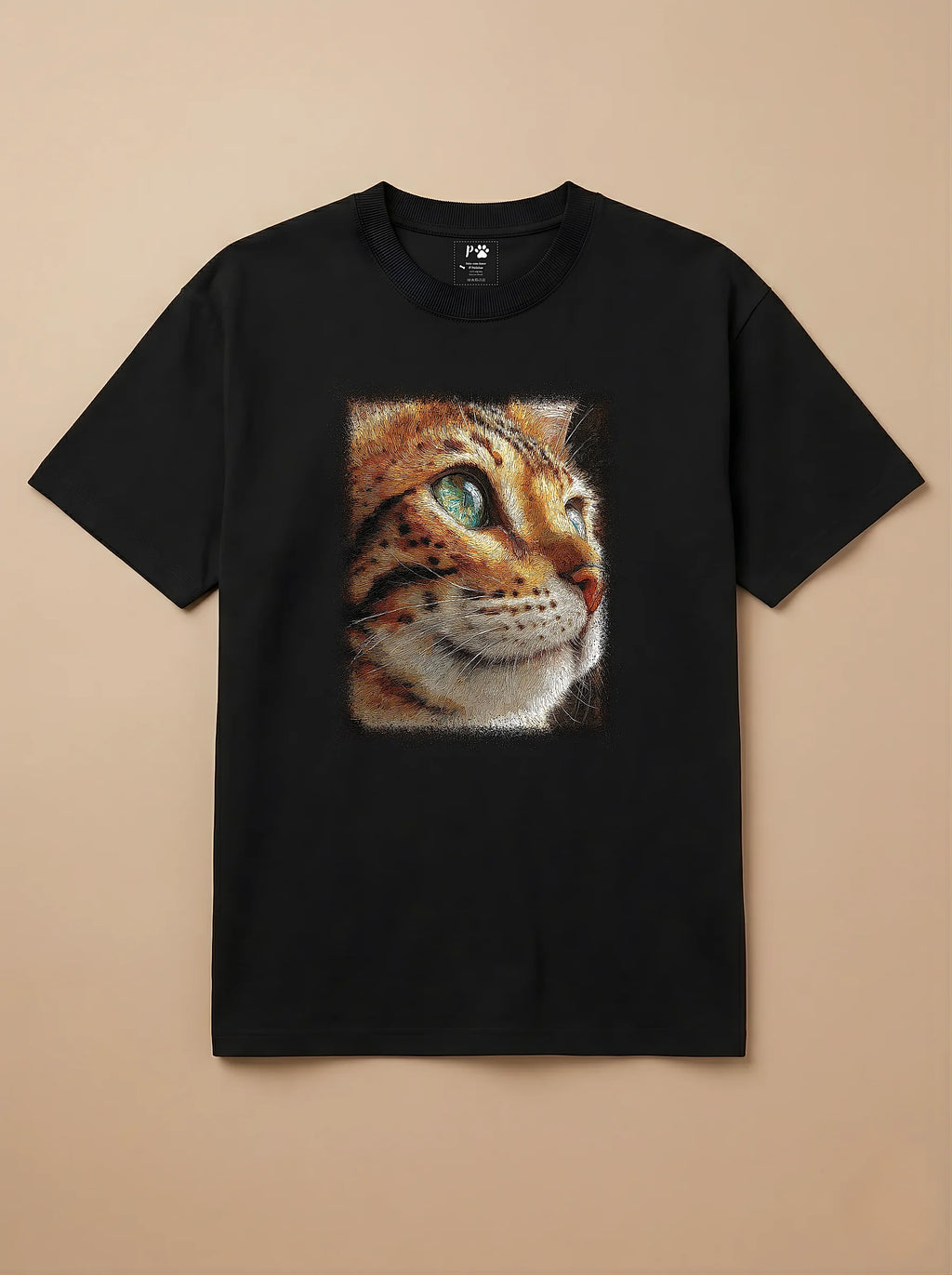 Camisa Pet Impressionismo - Gato de Bengala