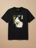 Camisa Pet Impressionismo - Gato Frajola