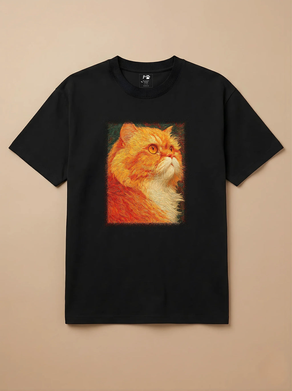 Camisa Pet Impressionismo - Gato Persa