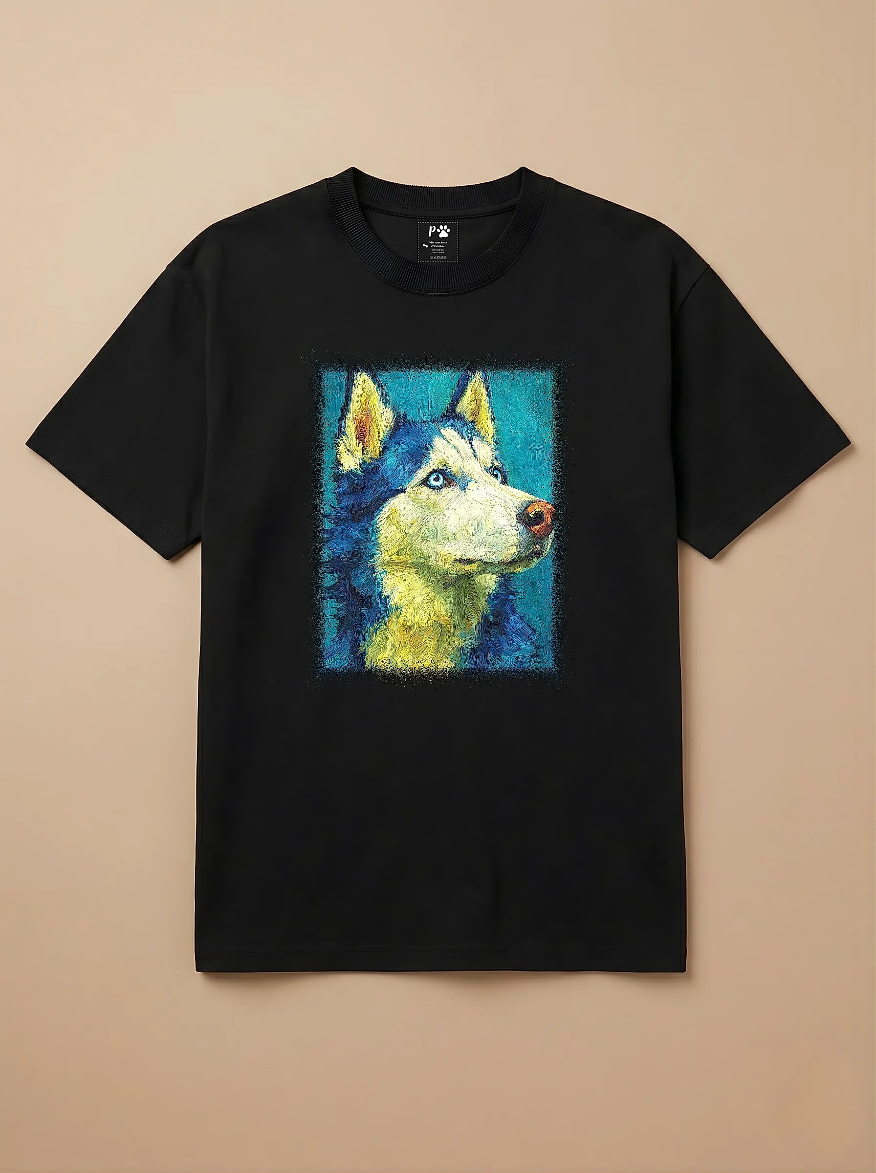 Camisa Pet Impressionismo - Husky