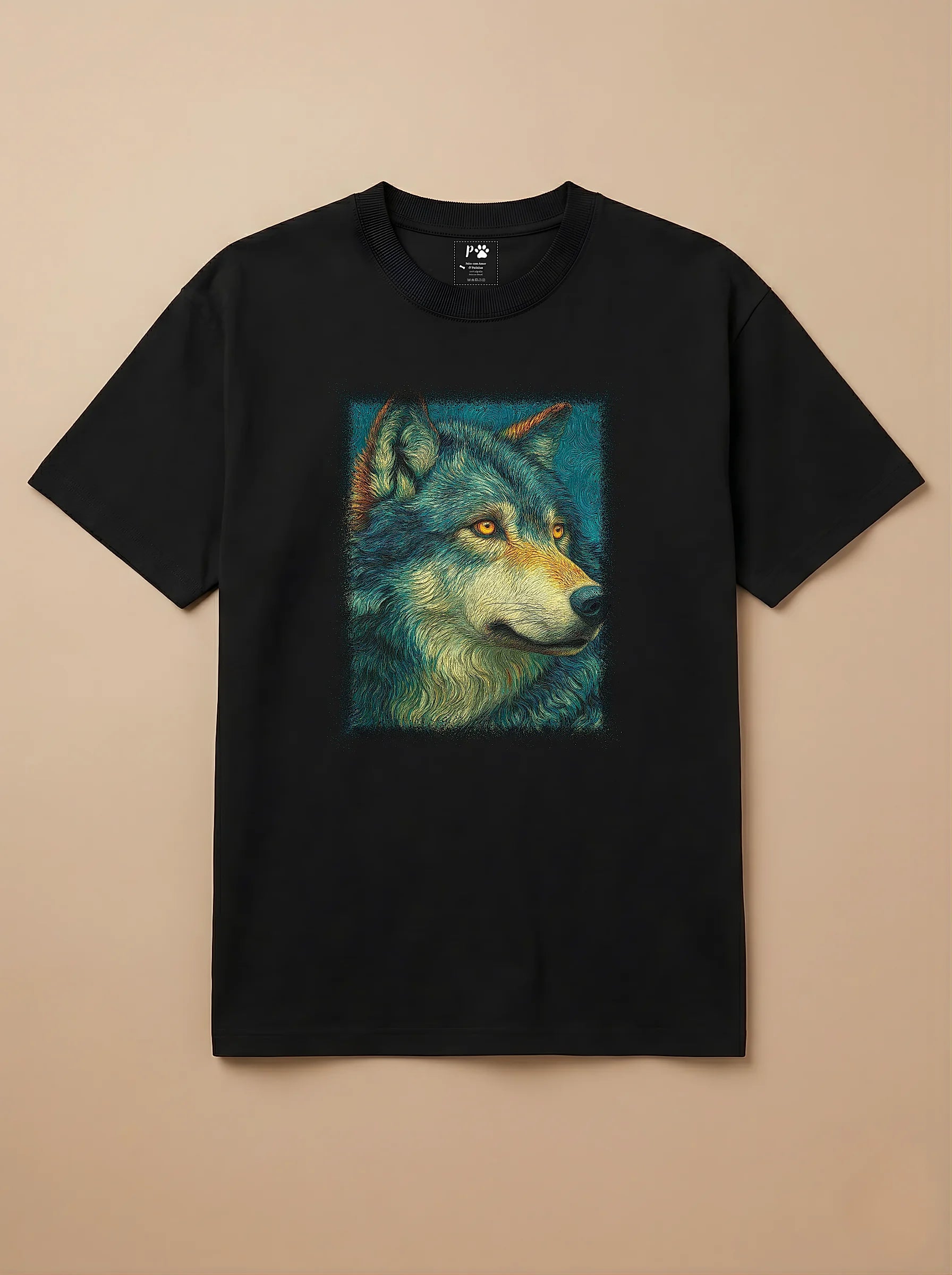 Camisa Pet Impressionismo - Lobo