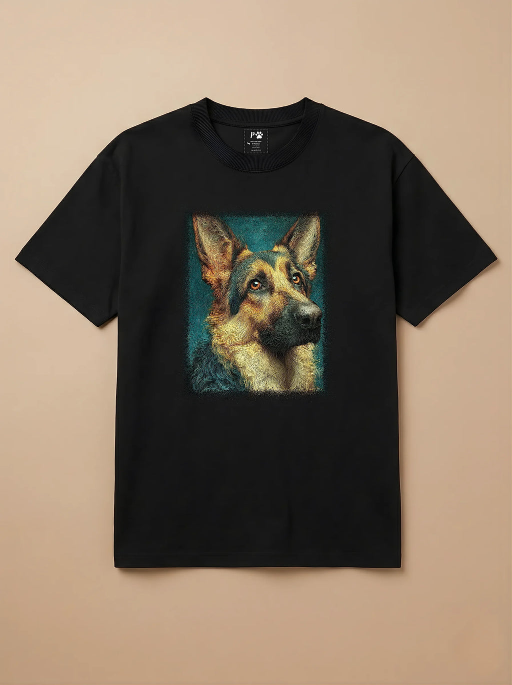 Camisa Pet Impressionismo - Pastor Alemão