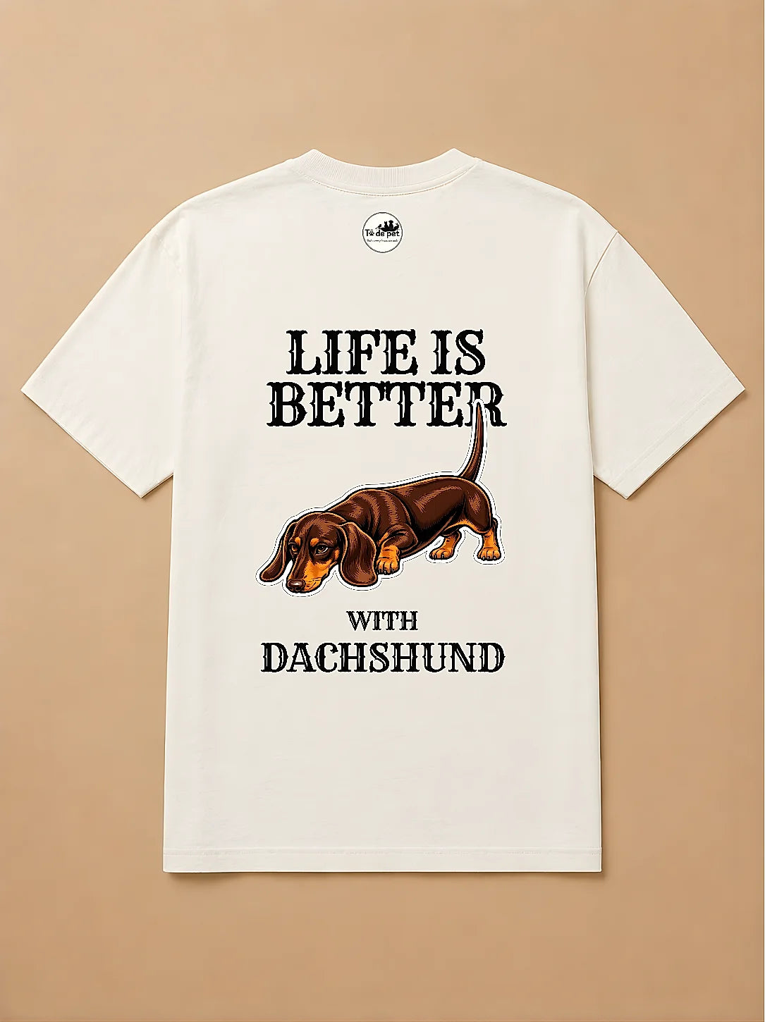 Camisa Oversized Life is Better With... - Salsicha