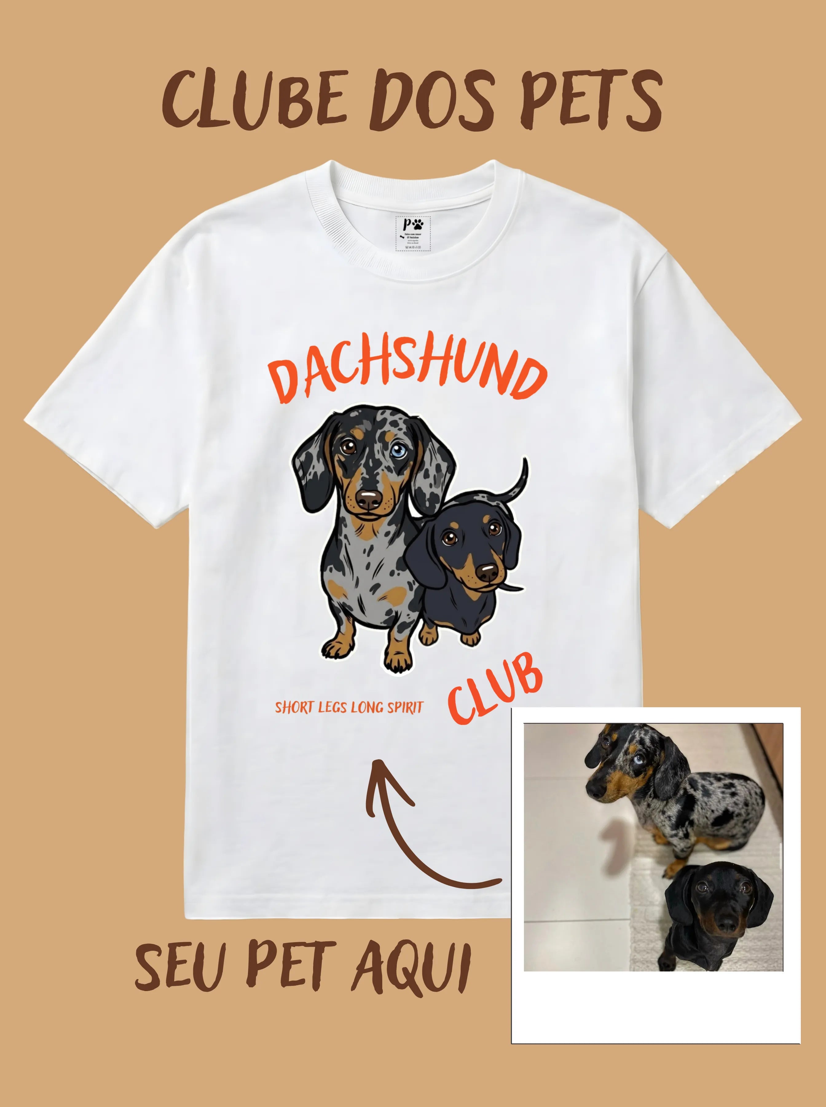 Camisa T-Shirt Personalizada - Clube dos Pets