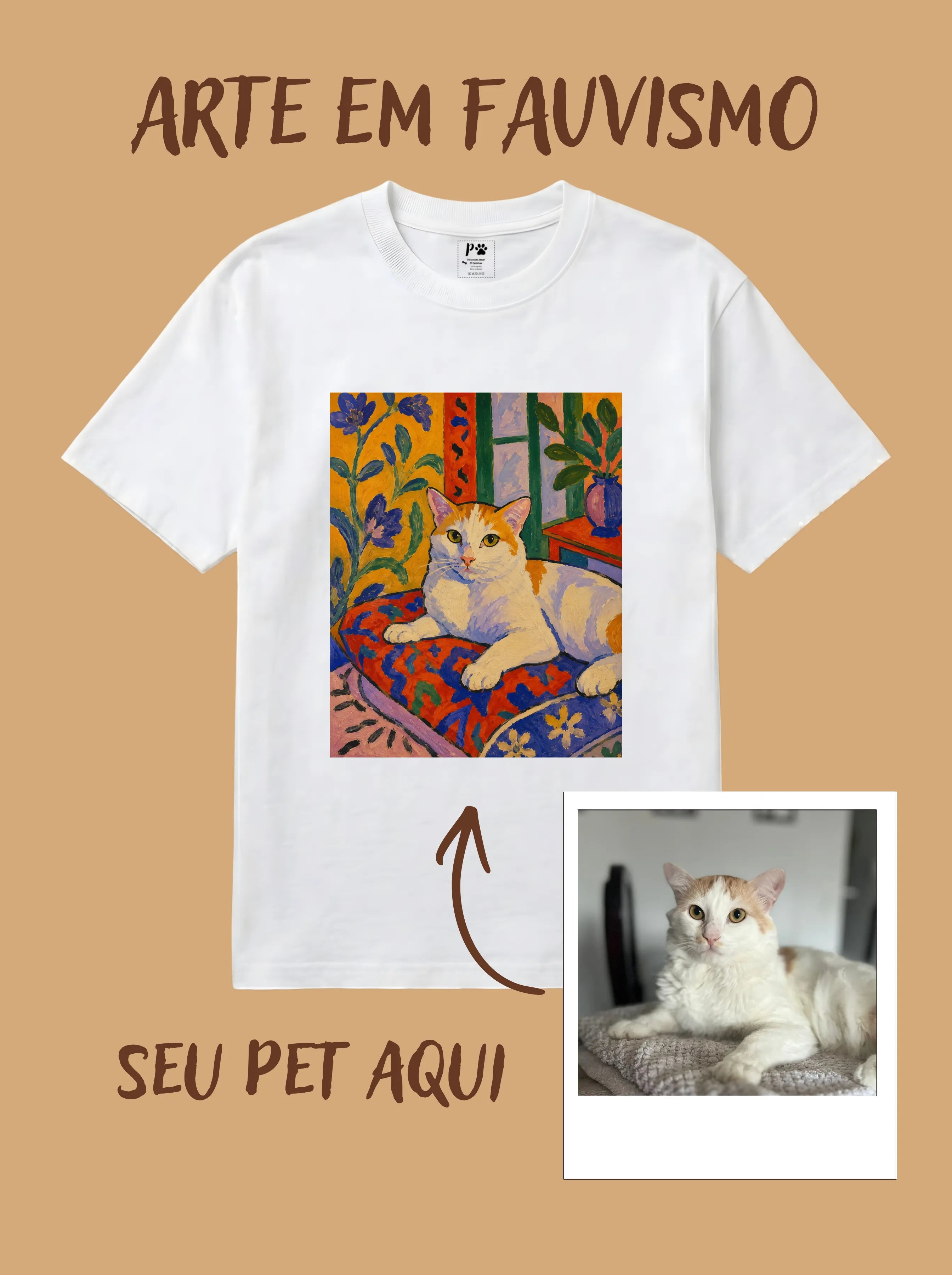 Camisa T-Shirt Personalizada - Pintura em Arte Fauvista