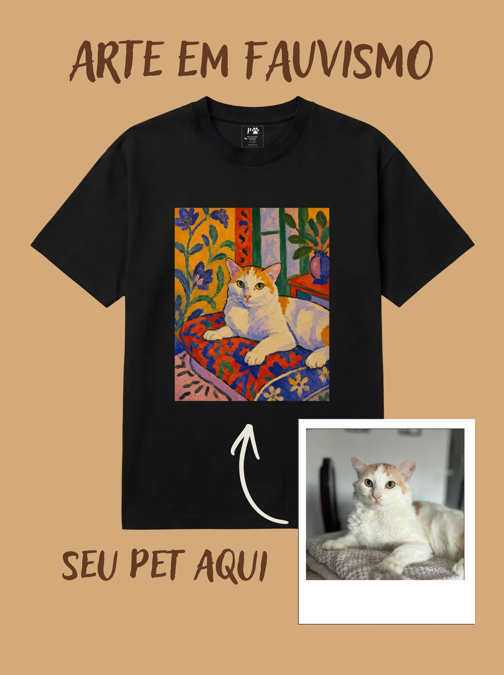 Camisa T-Shirt Personalizada - Pintura em Arte Fauvista