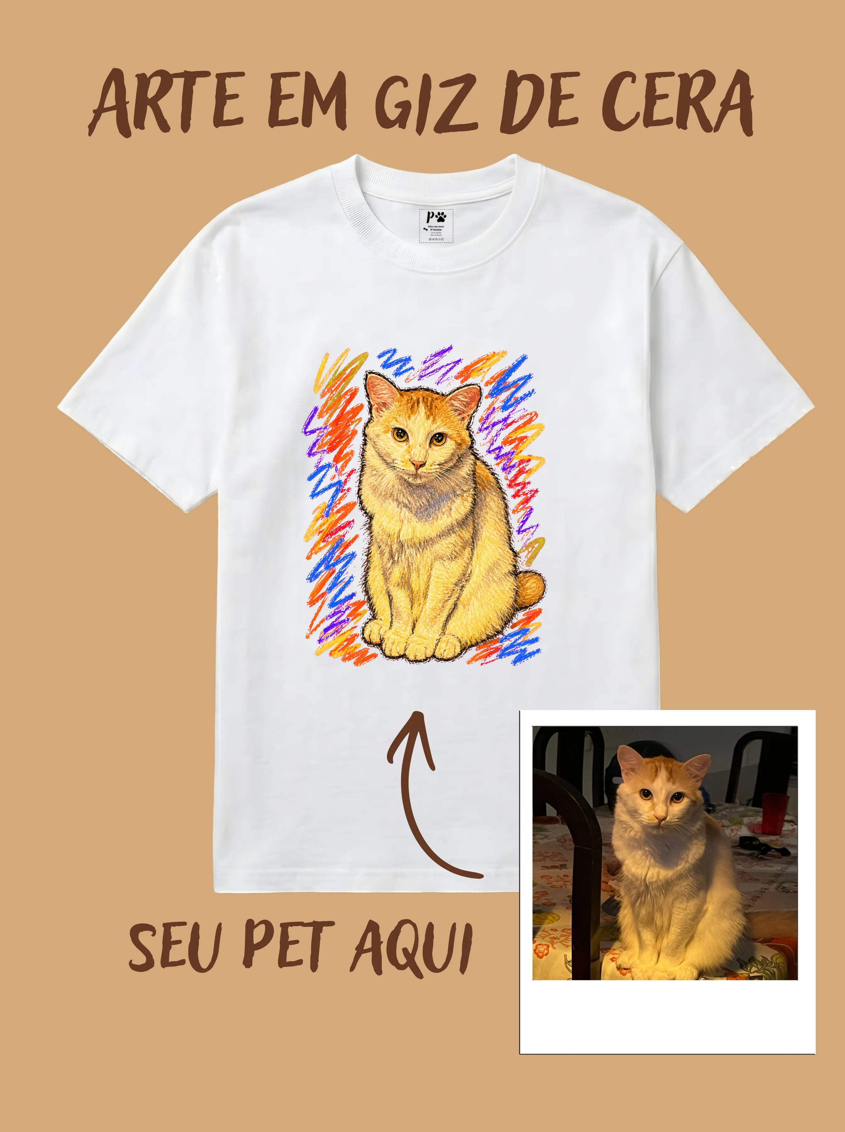 Camisa T-Shirt Personalizada - Giz de Cera