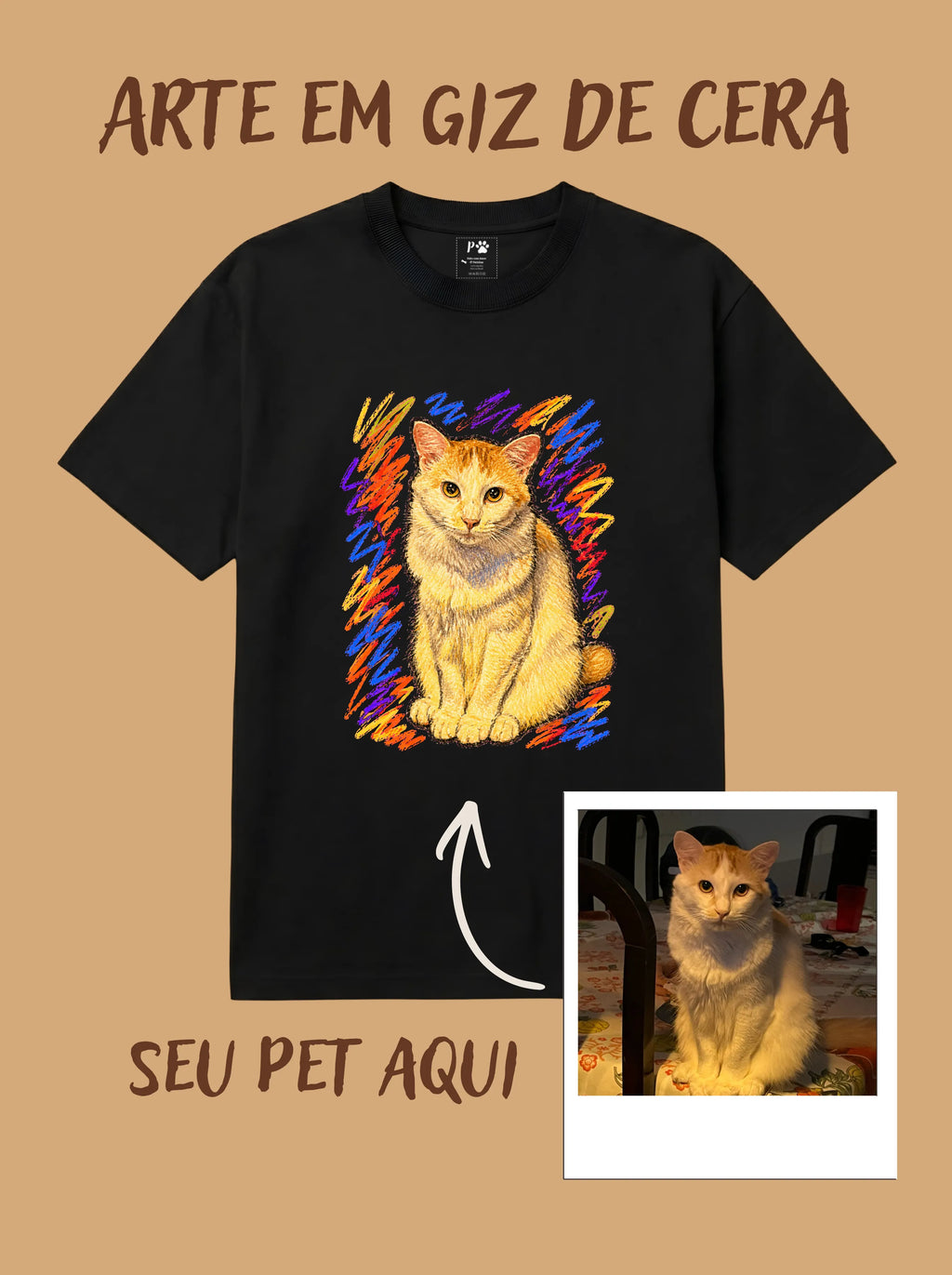 Camisa T-Shirt Personalizada - Giz de Cera