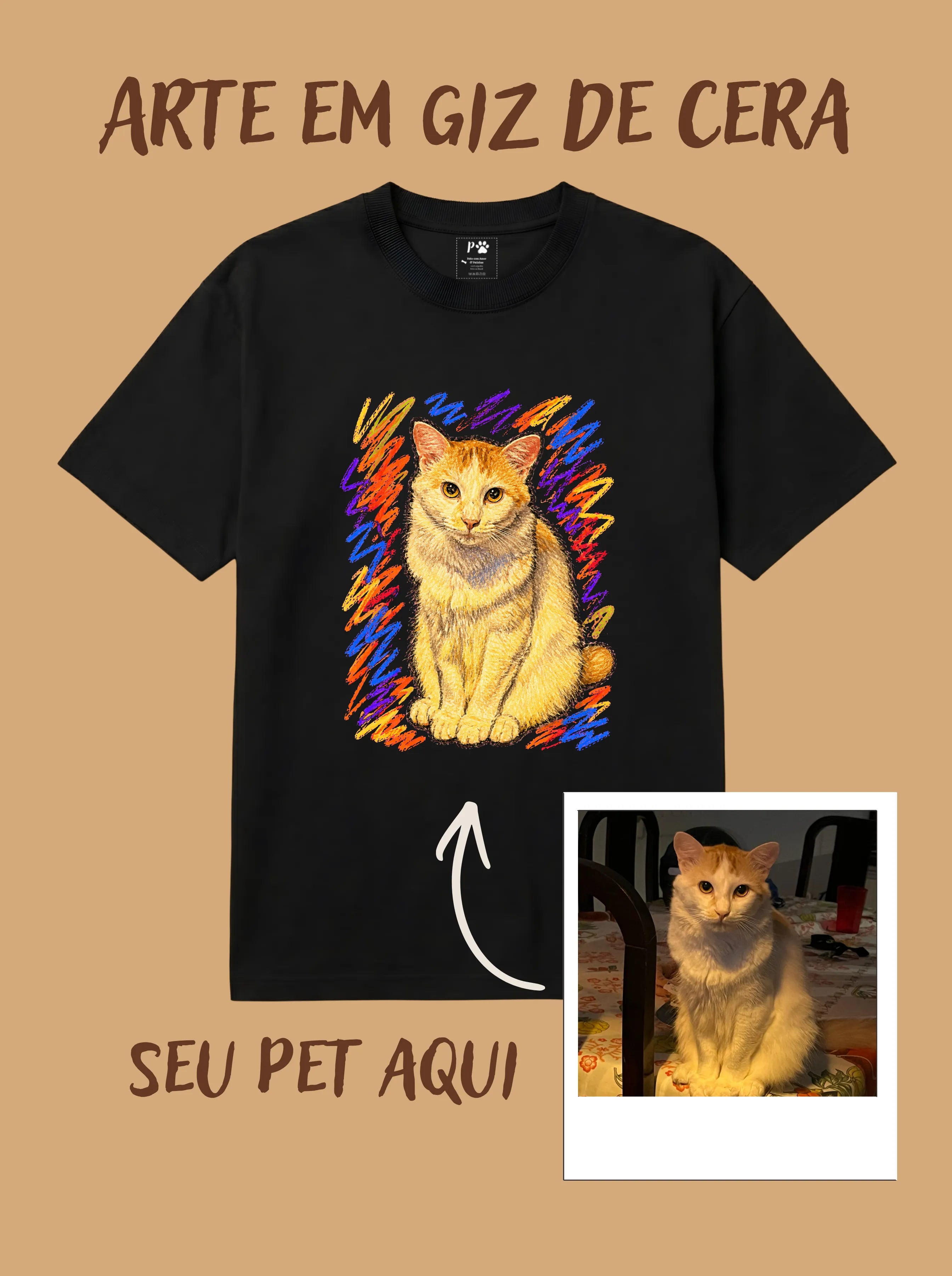 Camisa T-Shirt Personalizada - Giz de Cera