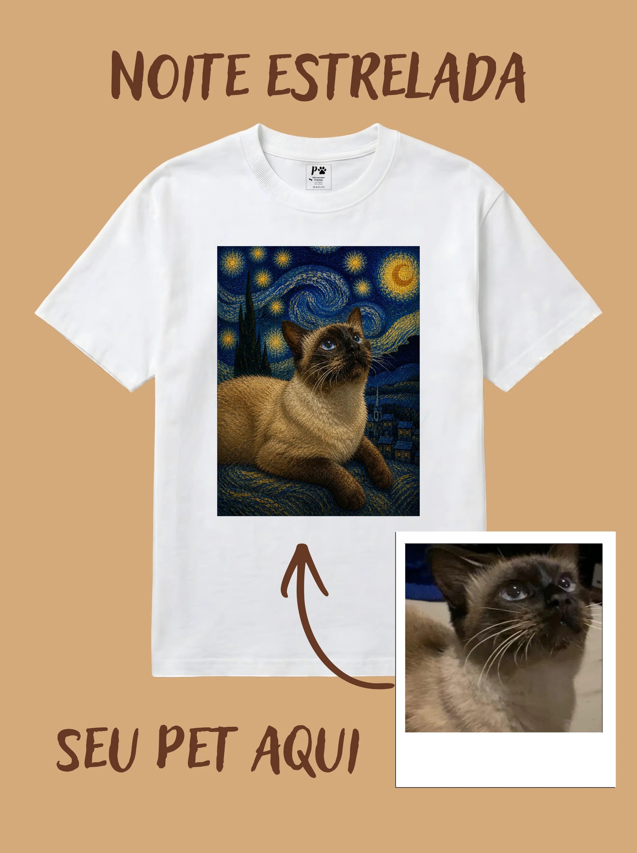 Camisa T-Shirt Personalizada - Noite Estrelada