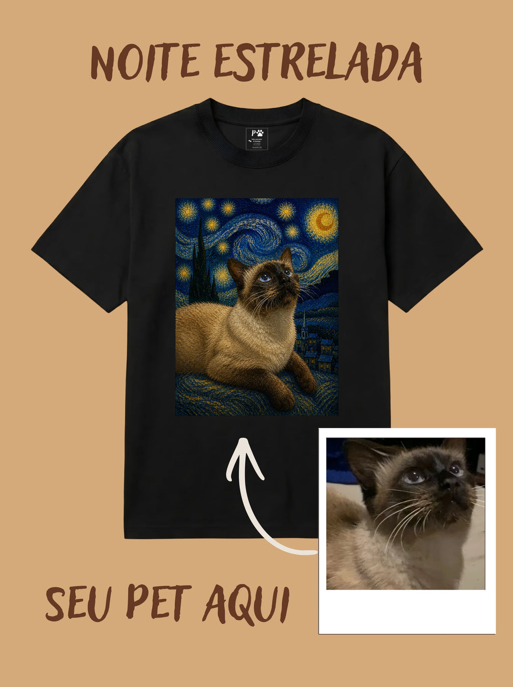 Camisa T-Shirt Personalizada - Noite Estrelada