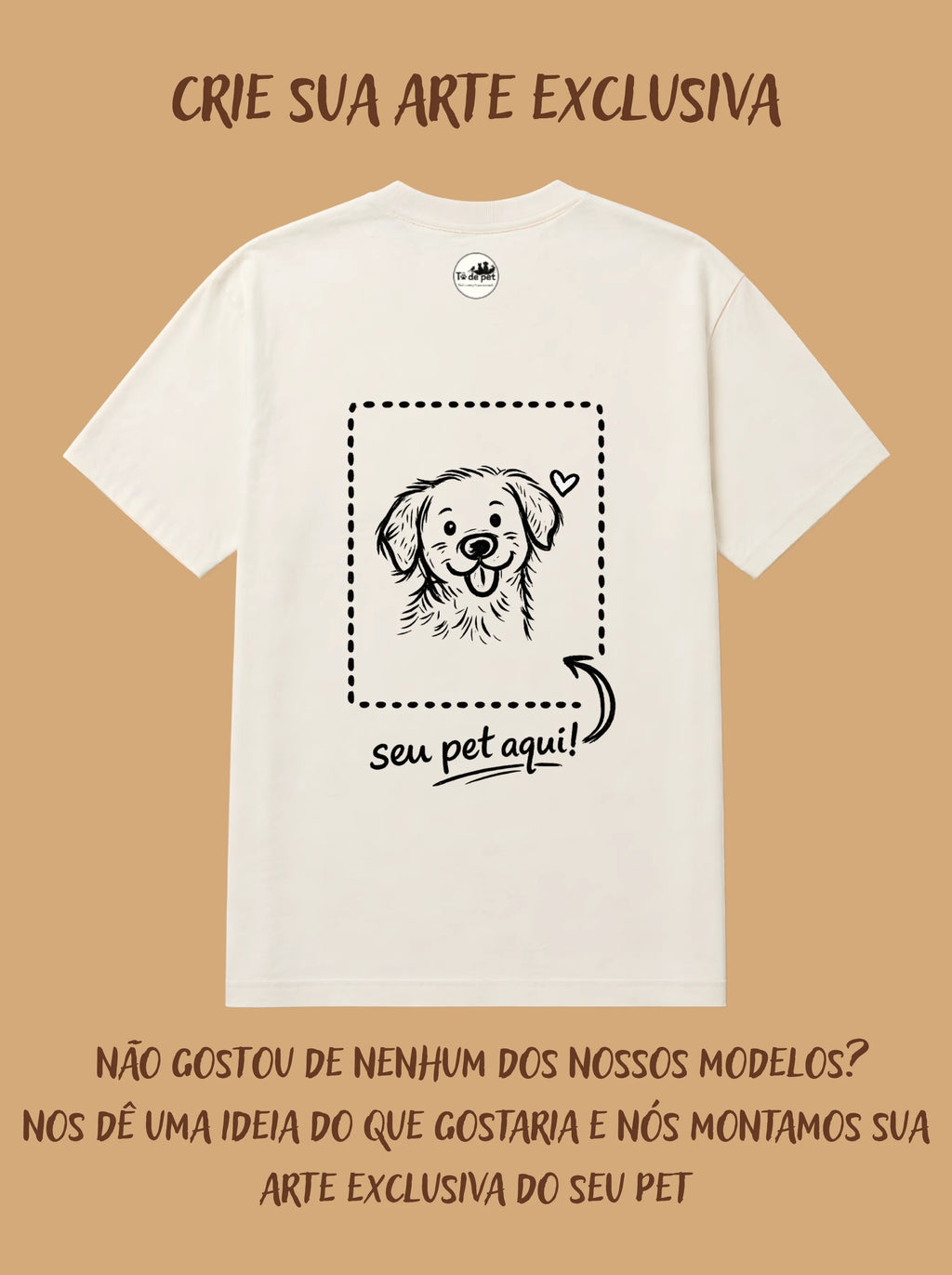Camisa Oversized Personalizada - Tô de Pet