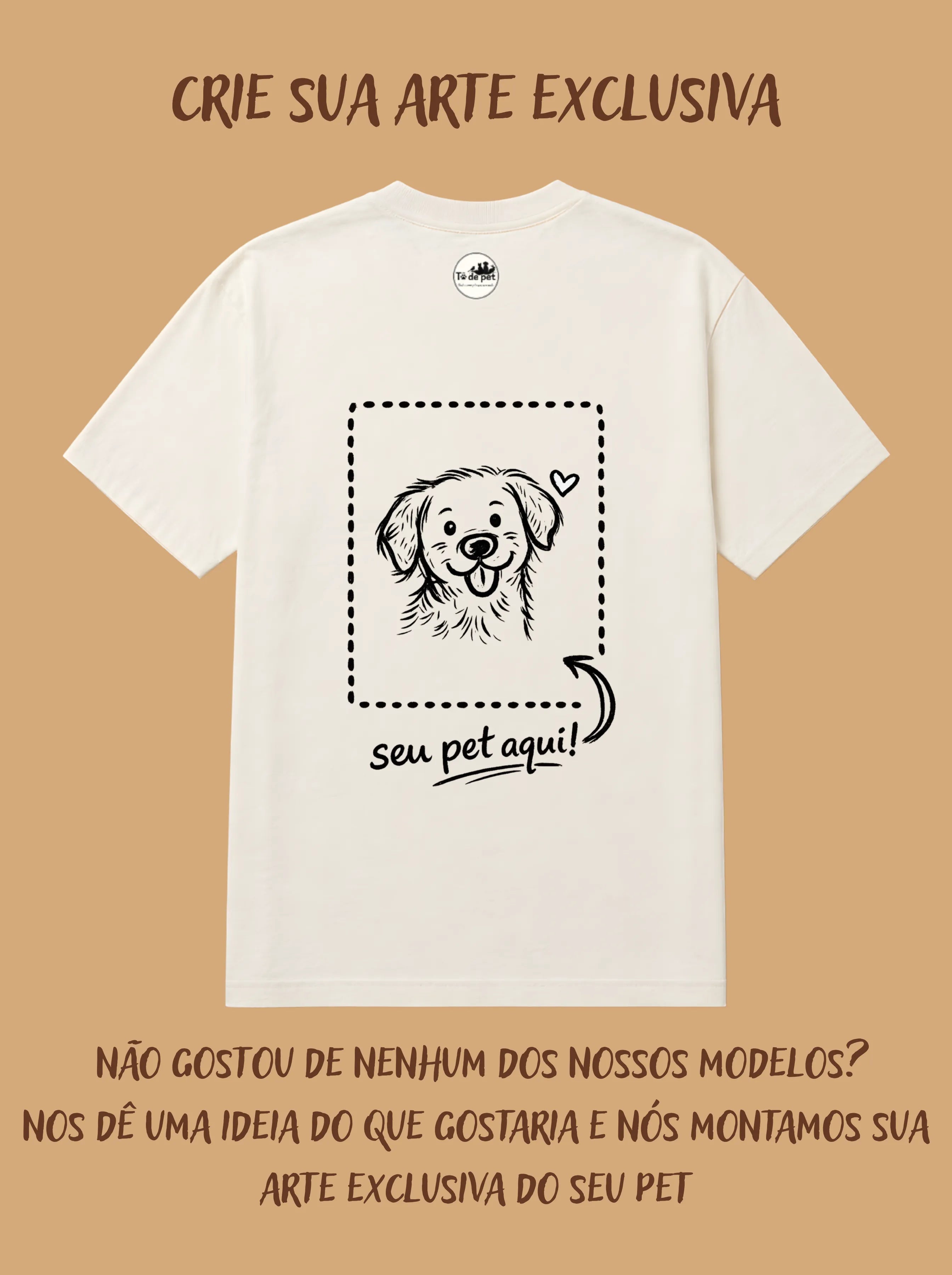 Camisa Oversized Personalizada - Tô de Pet