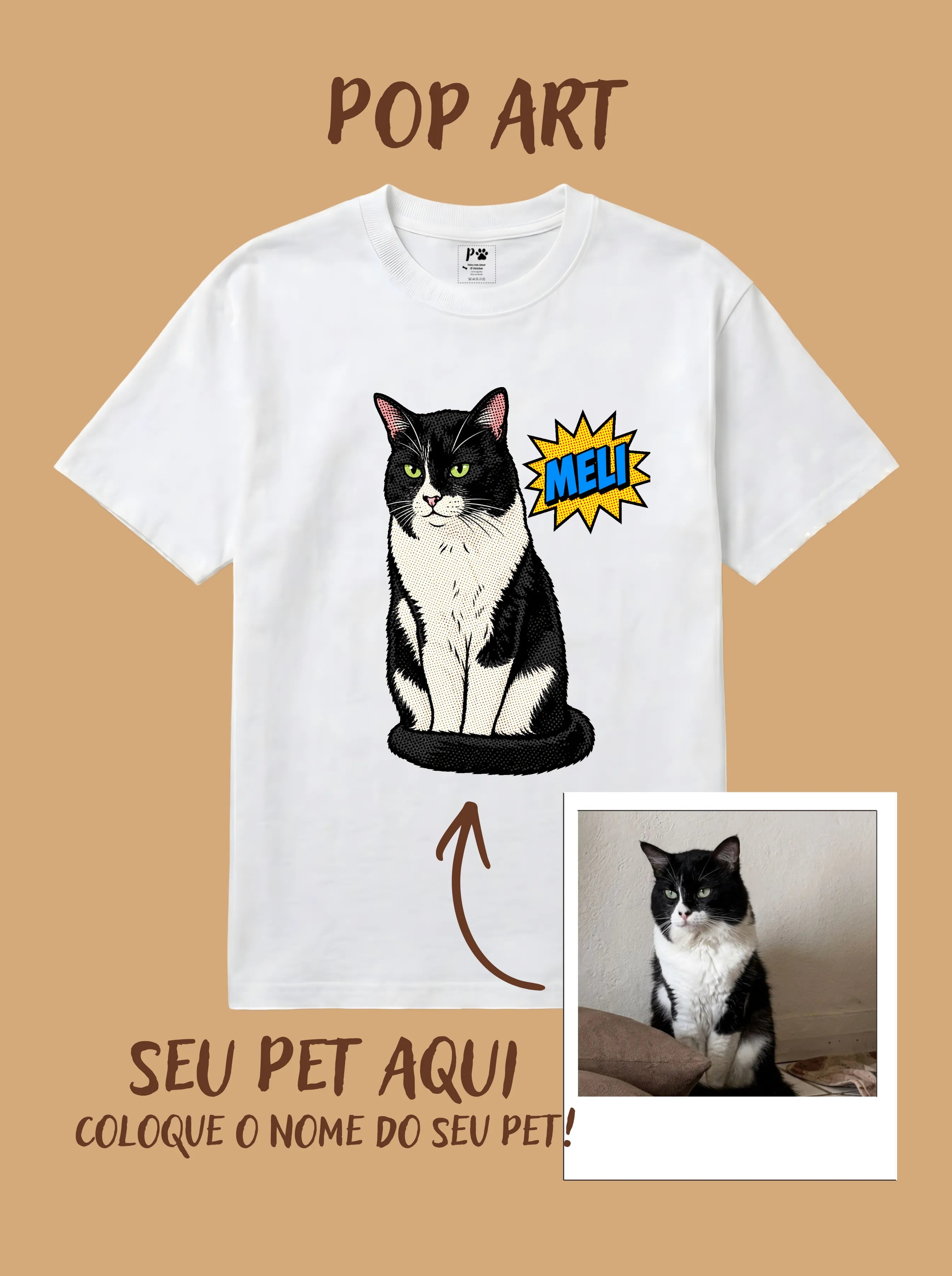 Camisa T-Shirt Personalizada - Pop Art