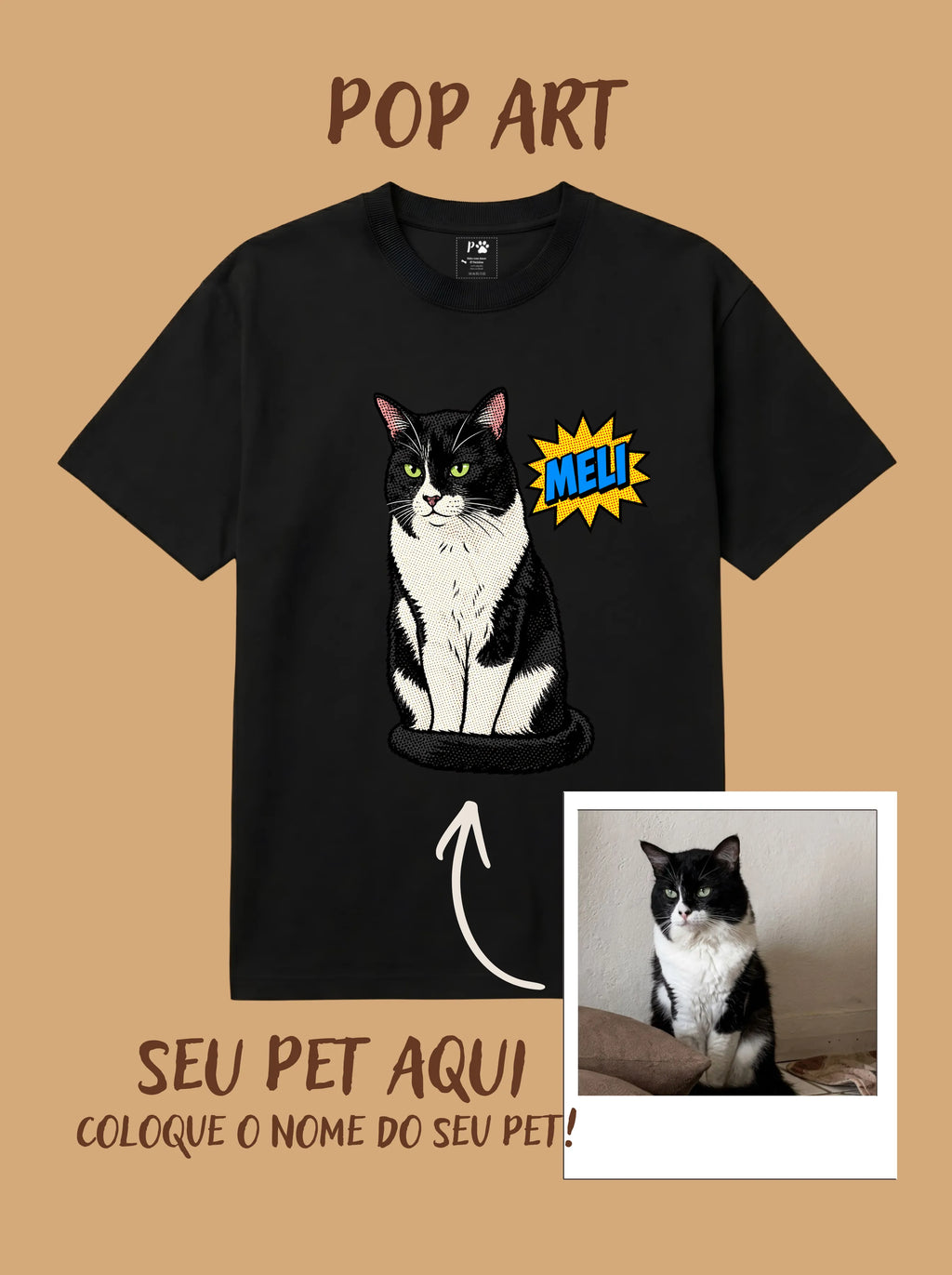 Camisa T-Shirt Personalizada - Pop Art