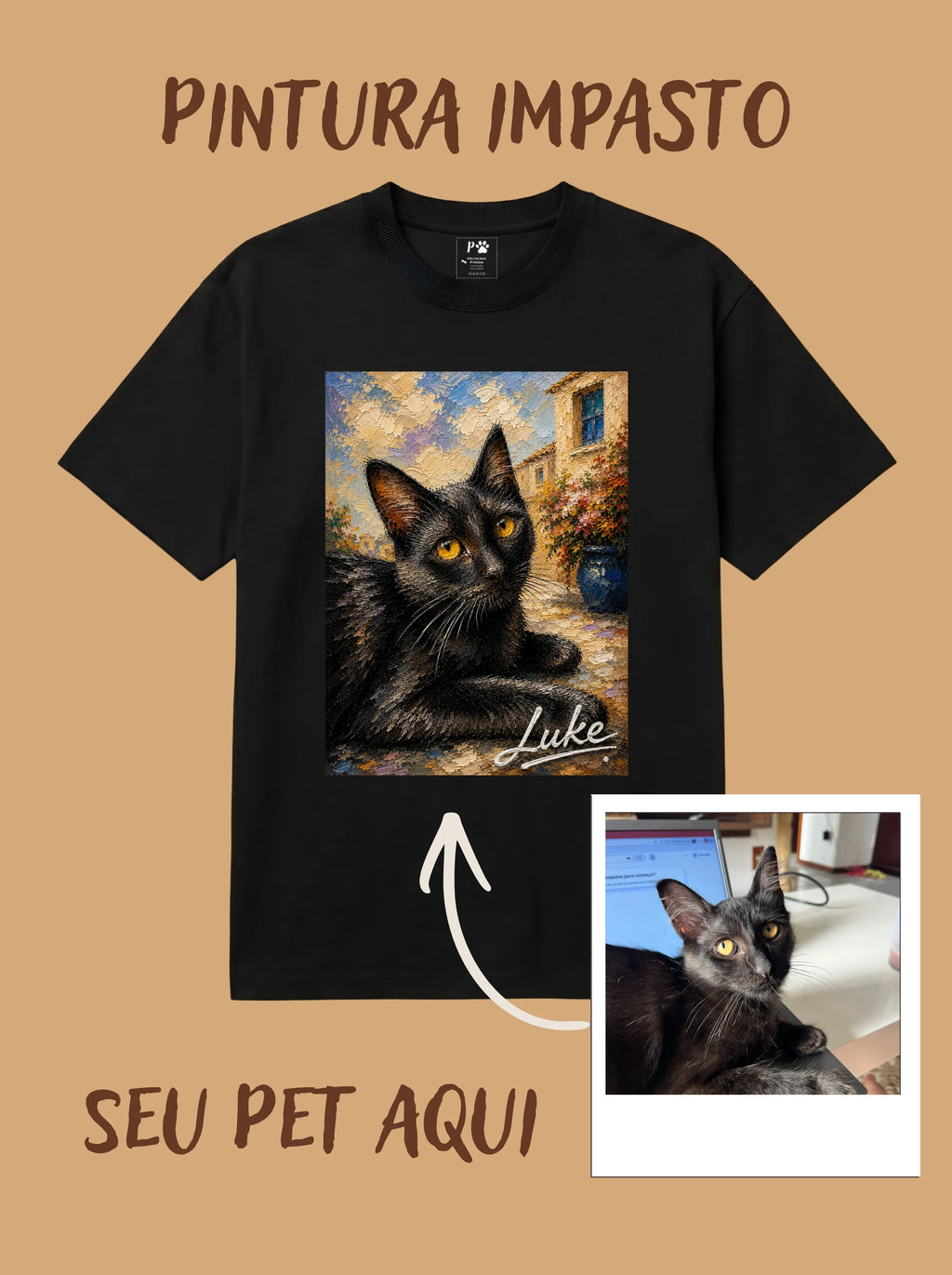 Camisa T-Shirt Personalizada - Pintura em Impasto