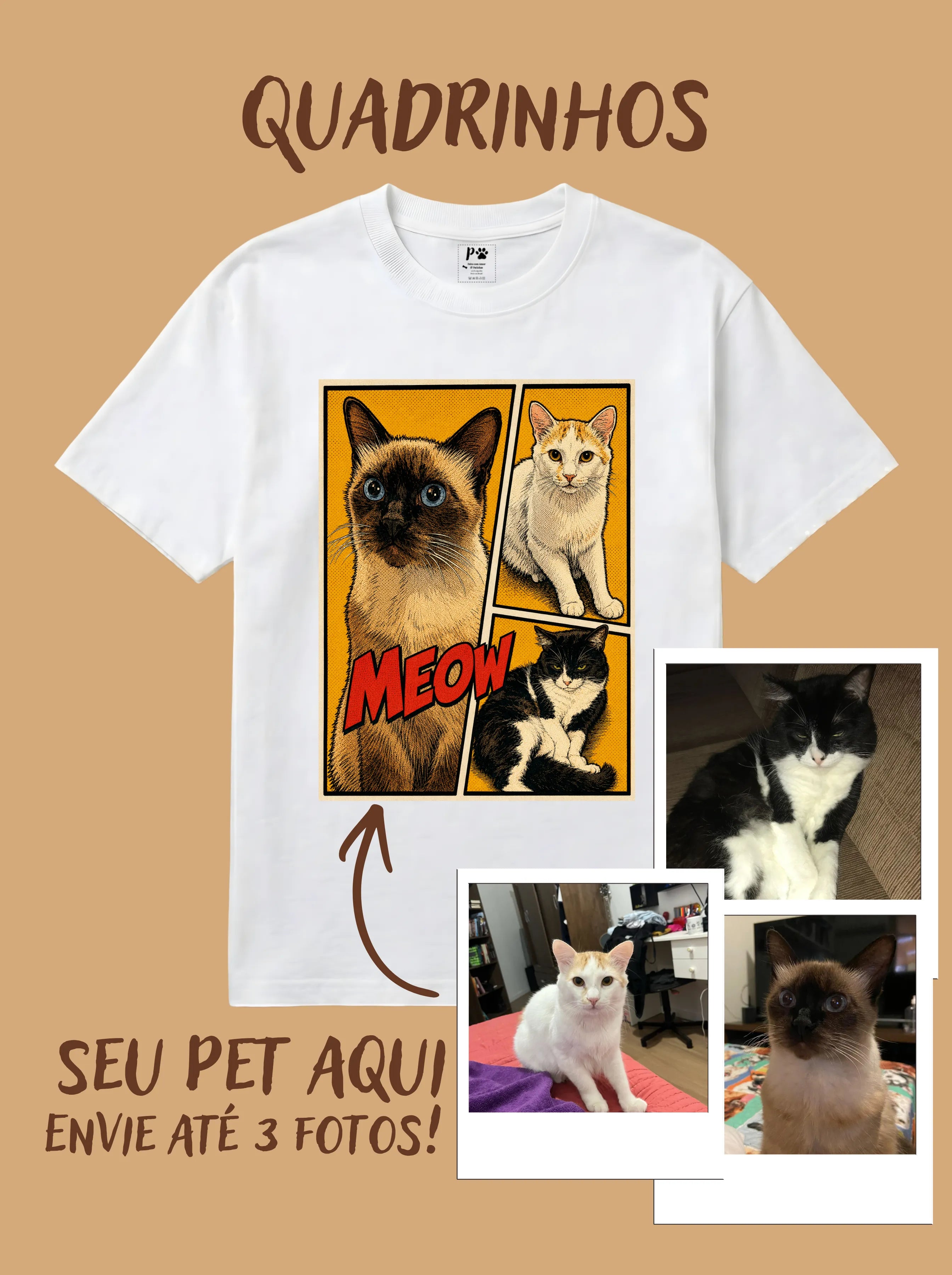 Camisa T-Shirt Personalizada - Quadrinhos