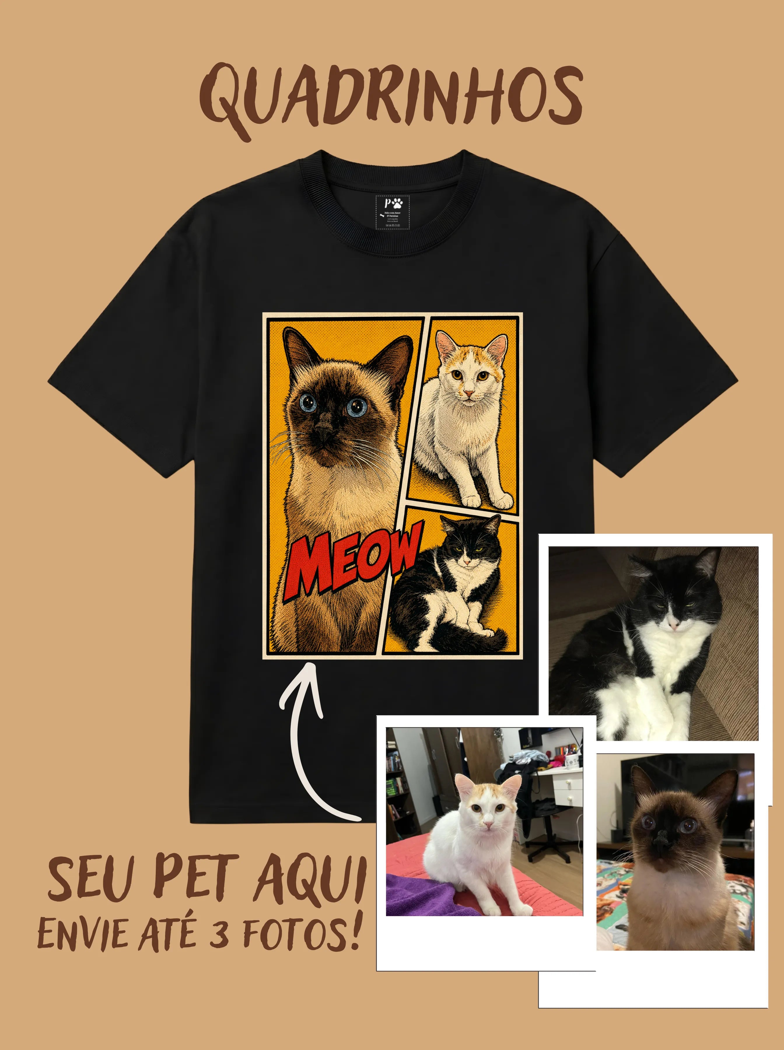 Camisa T-Shirt Personalizada - Quadrinhos