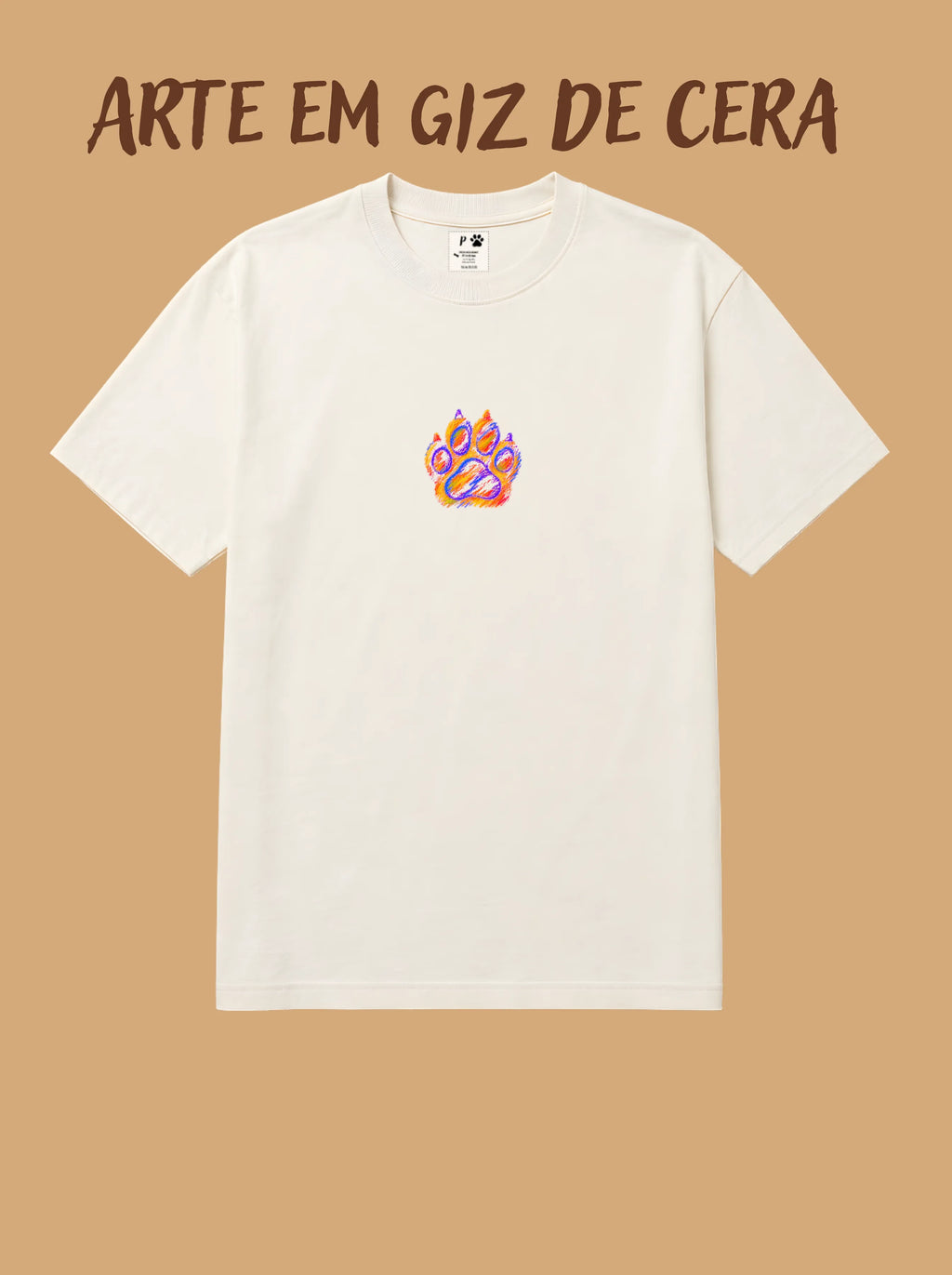 Camisa Oversized Personalizada - Arte em Giz de Cera