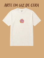 Camisa Oversized Personalizada - Arte em Giz de Cera