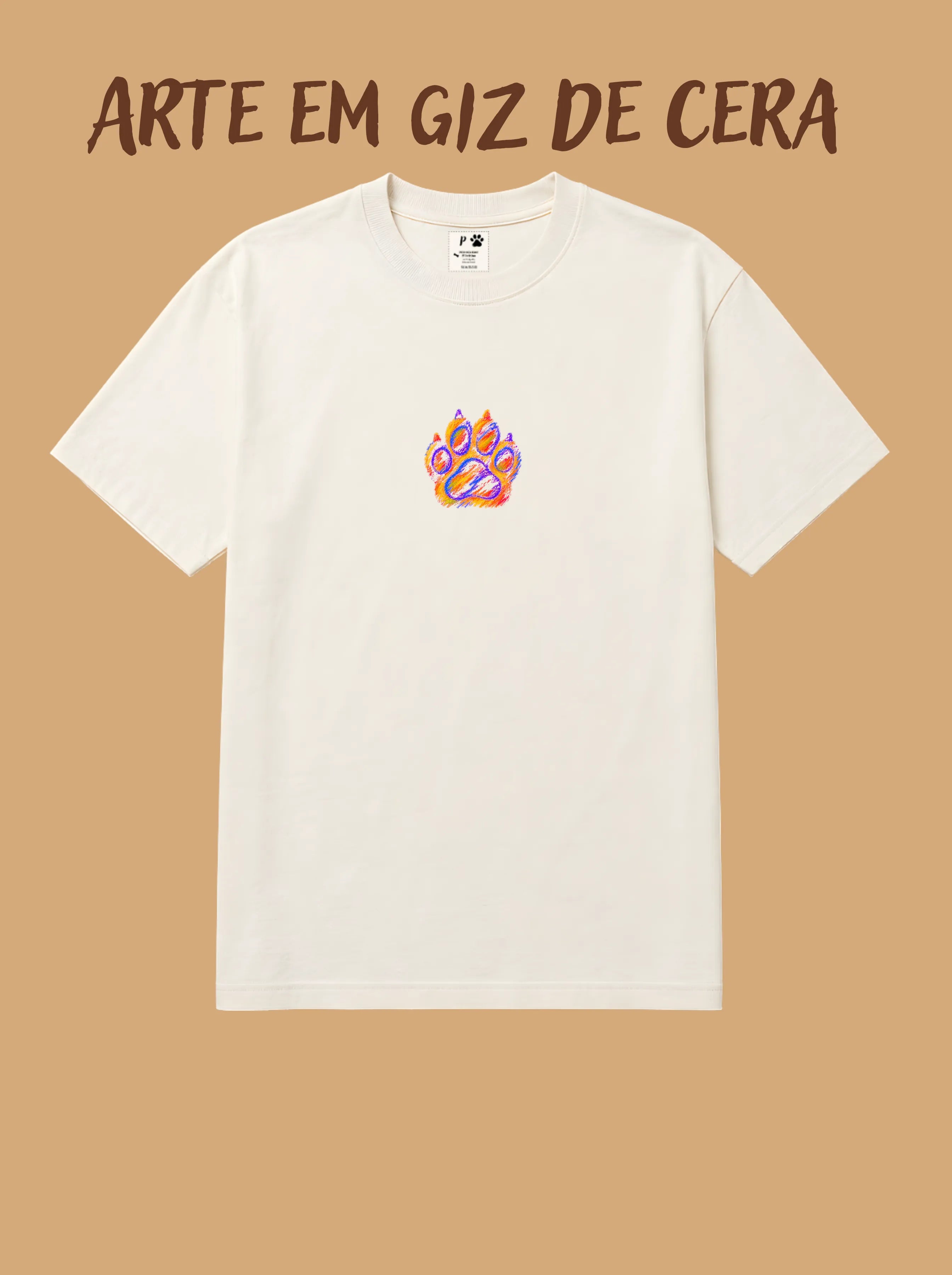 Camisa Oversized Personalizada - Arte em Giz de Cera