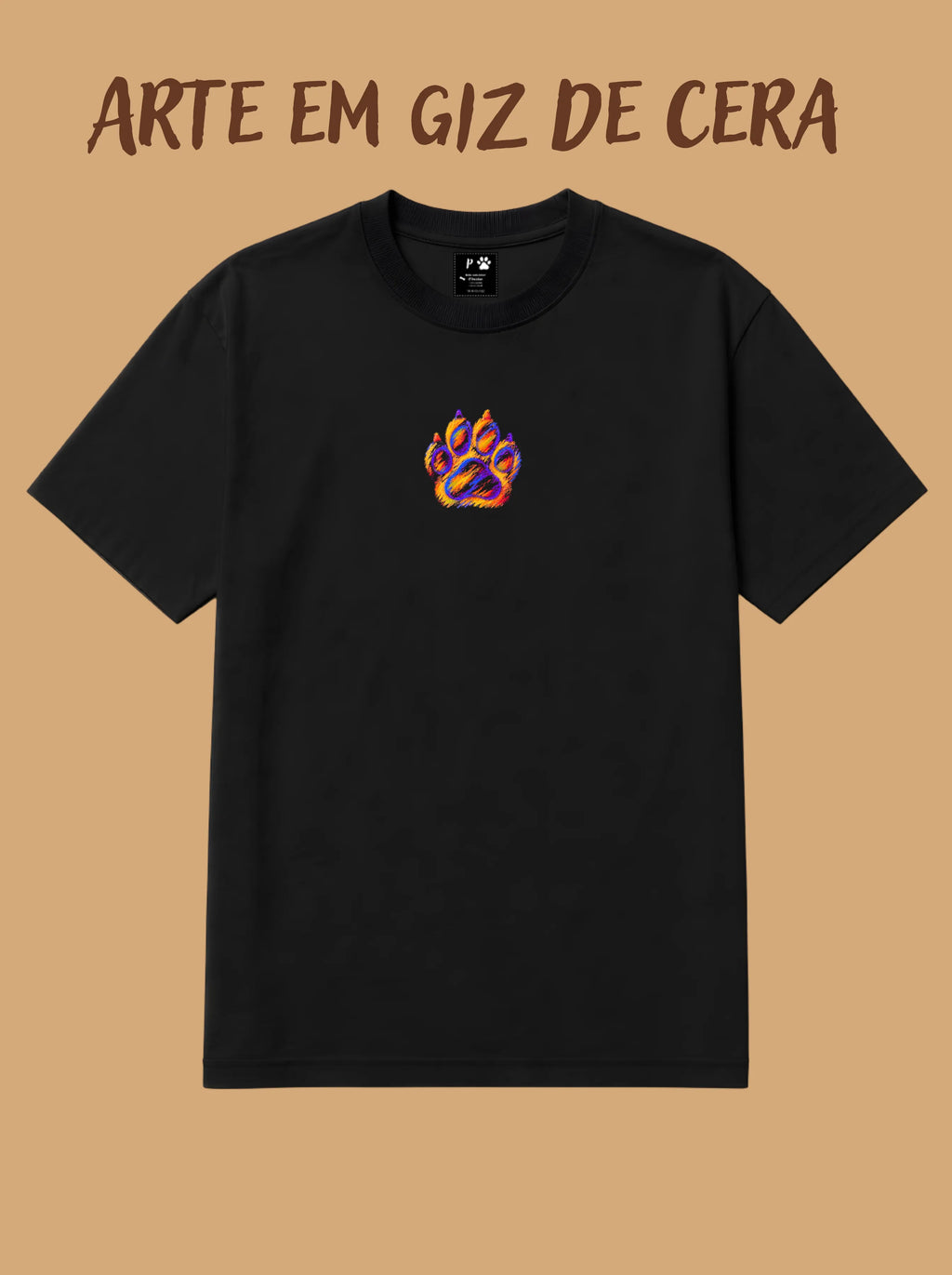 Camisa Oversized Personalizada - Arte em Giz de Cera